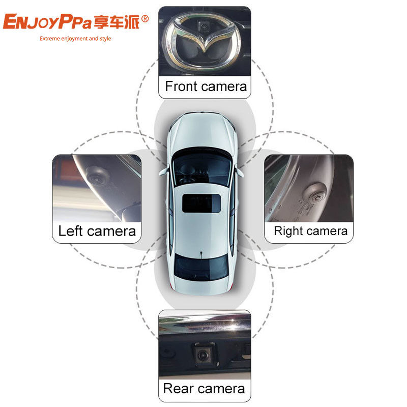 Σύστηματα κάμερας οχημάτων με οθόνη LCD 360 για Mazda CX3 Recording Decorder HD Camera