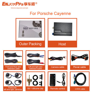 Ηθόνη LCD Aftermarket 360 Σύστημα κάμερας για Porsche Cayenne Bird View