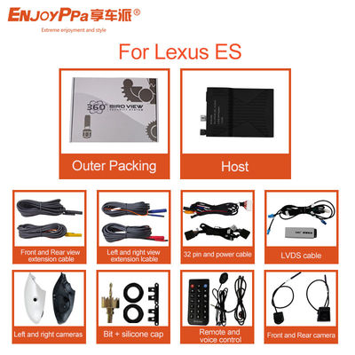 Ανερόπλεκτο σύστημα κάμερας αυτοκινήτου 360 θέασης για κάμερες παρακολούθησης στάθμευσης Lexus ES HD DVR