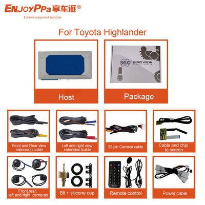 Νυχτερινό όραμα 360 κάμερα στάθμευσης Kit 1080P Για Toyota Highlander